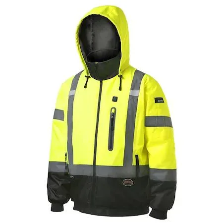 Pioneer Pioneer V1210160U-4XL Hi Vis Waterproof Heated Safety Bomber Jacket — product photo
