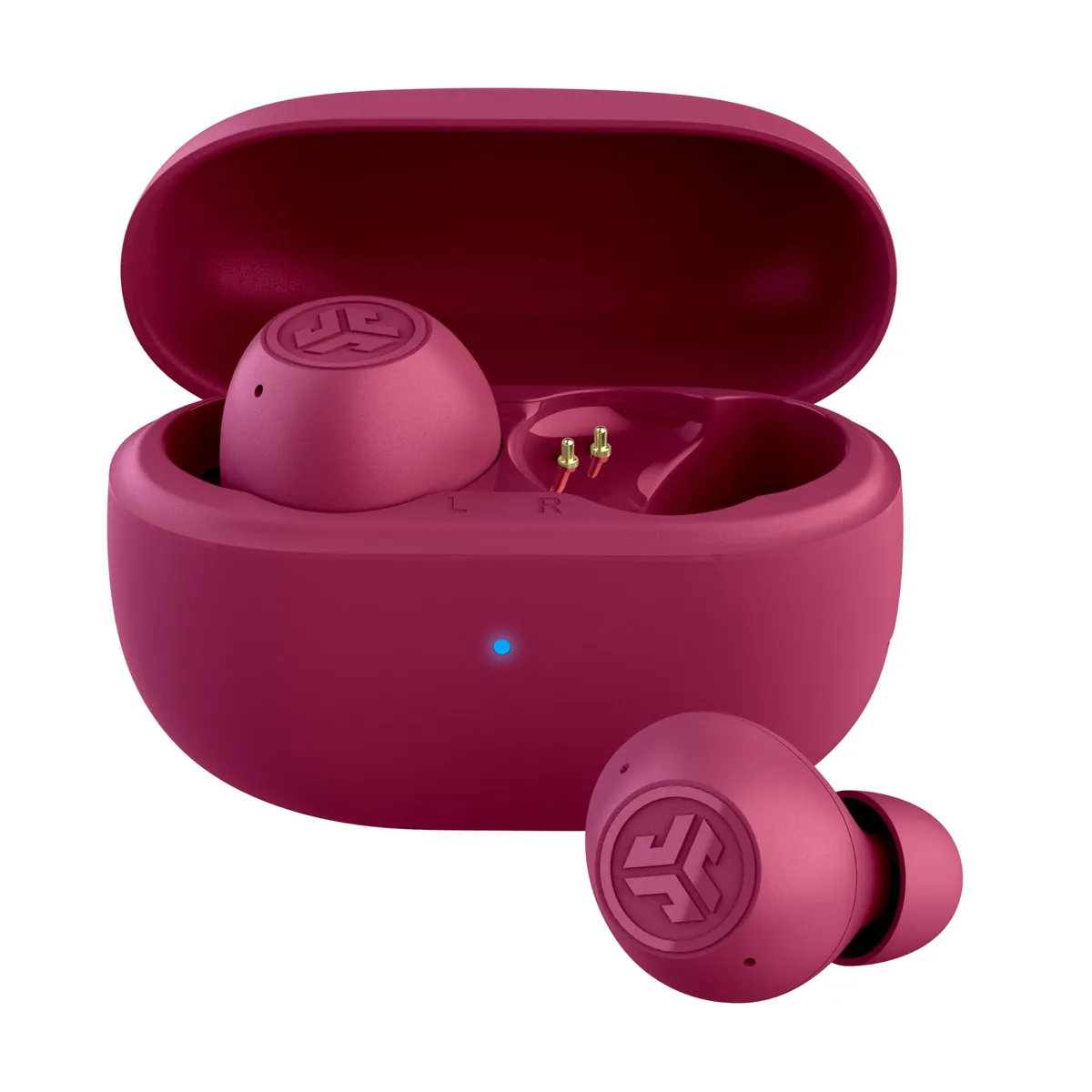 JLab Go Pop ANC True Wireless Earbuds Fuchsia — product photo