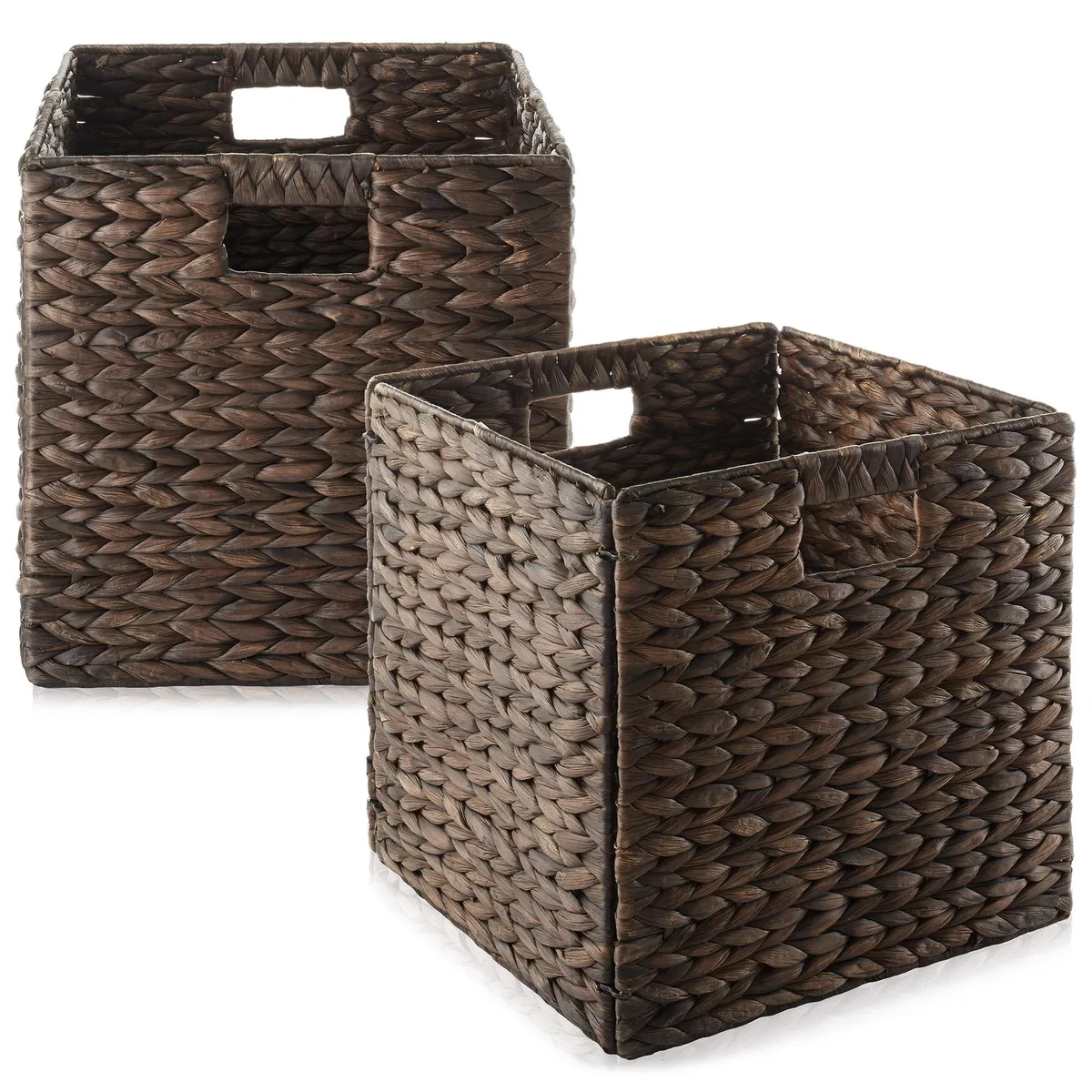 Casafield Casafield Water Hyacinth Storage Baskets 12" Set of 2 Espresso — product photo