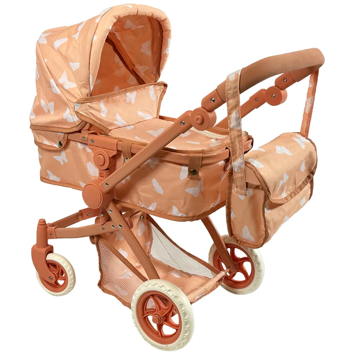 The New York Doll Collection A227-A246-A252 Doll Stroller Beige Butterfly — product photo