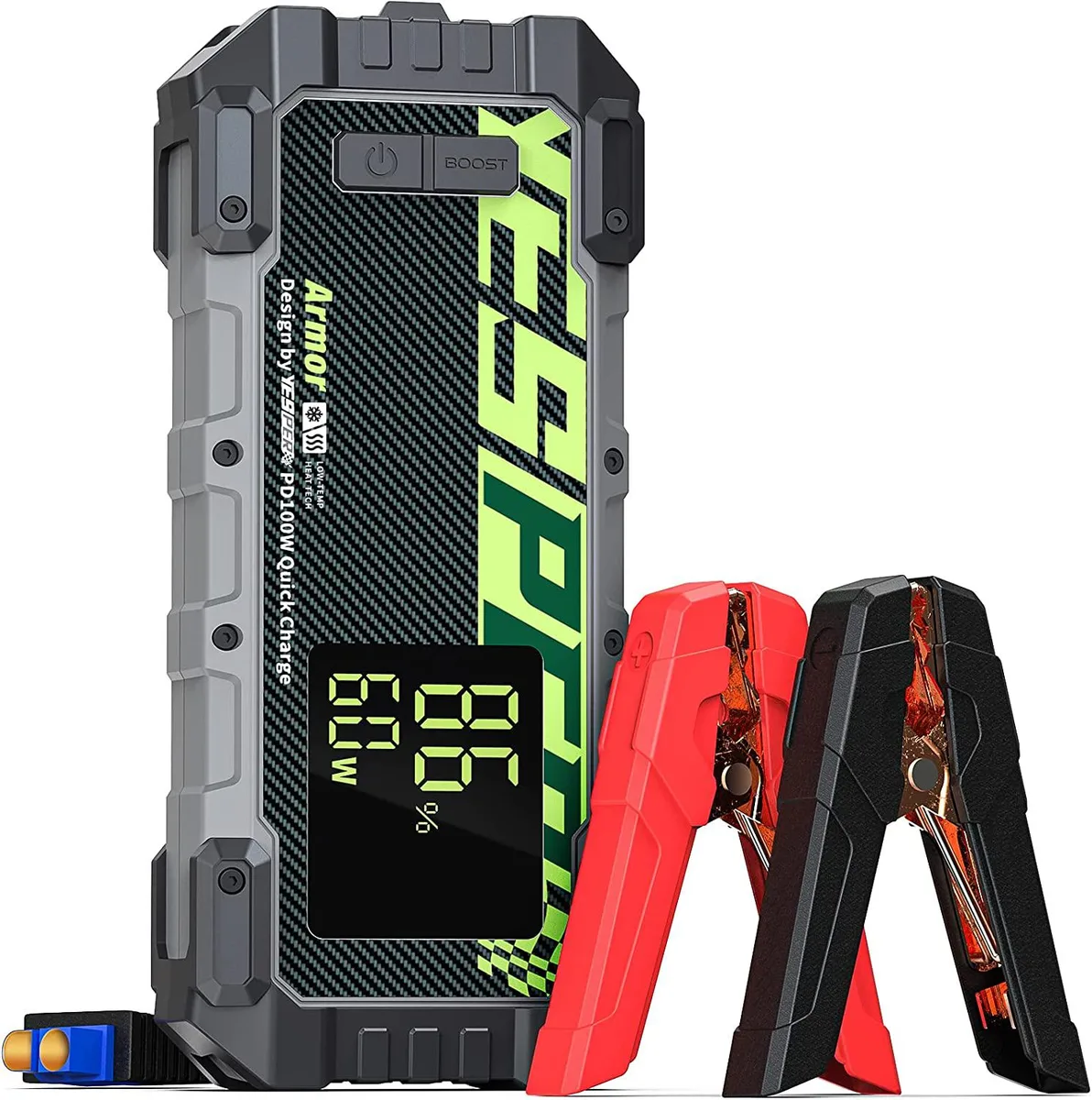 YESPER YESPER 3000A Jump Starter Pre-Heat Green 20000mAh 10.0L Gas/8.0L Diesel — product photo