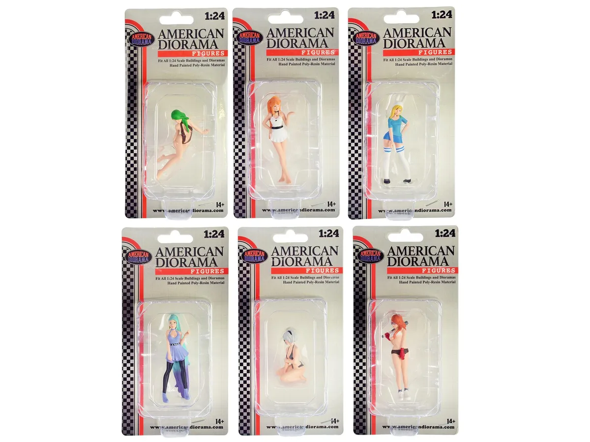 American Diorama American Diorama "Cosplay Girls" 6 Figure Set 1/24 Scale — product photo