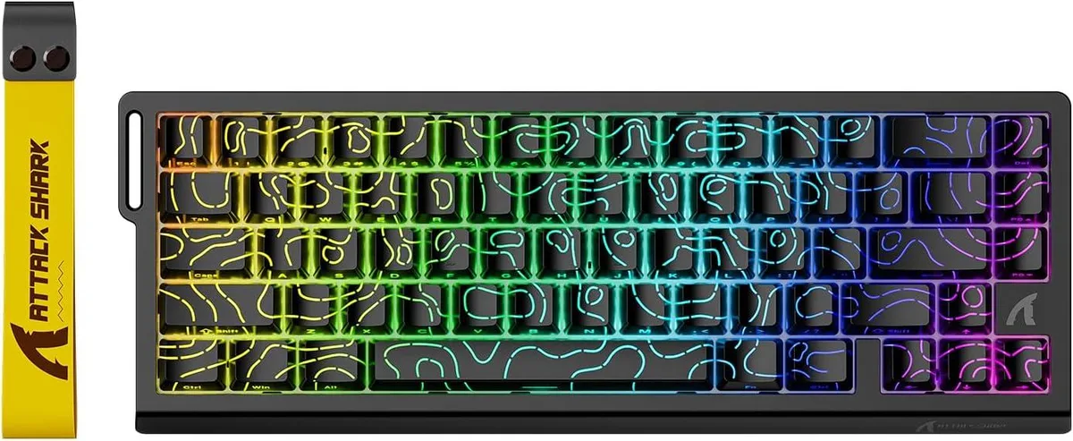 Attack Shark Attack Shark X68 HE RT 60% Wired Gaming Keyboard Black Contour — product photo