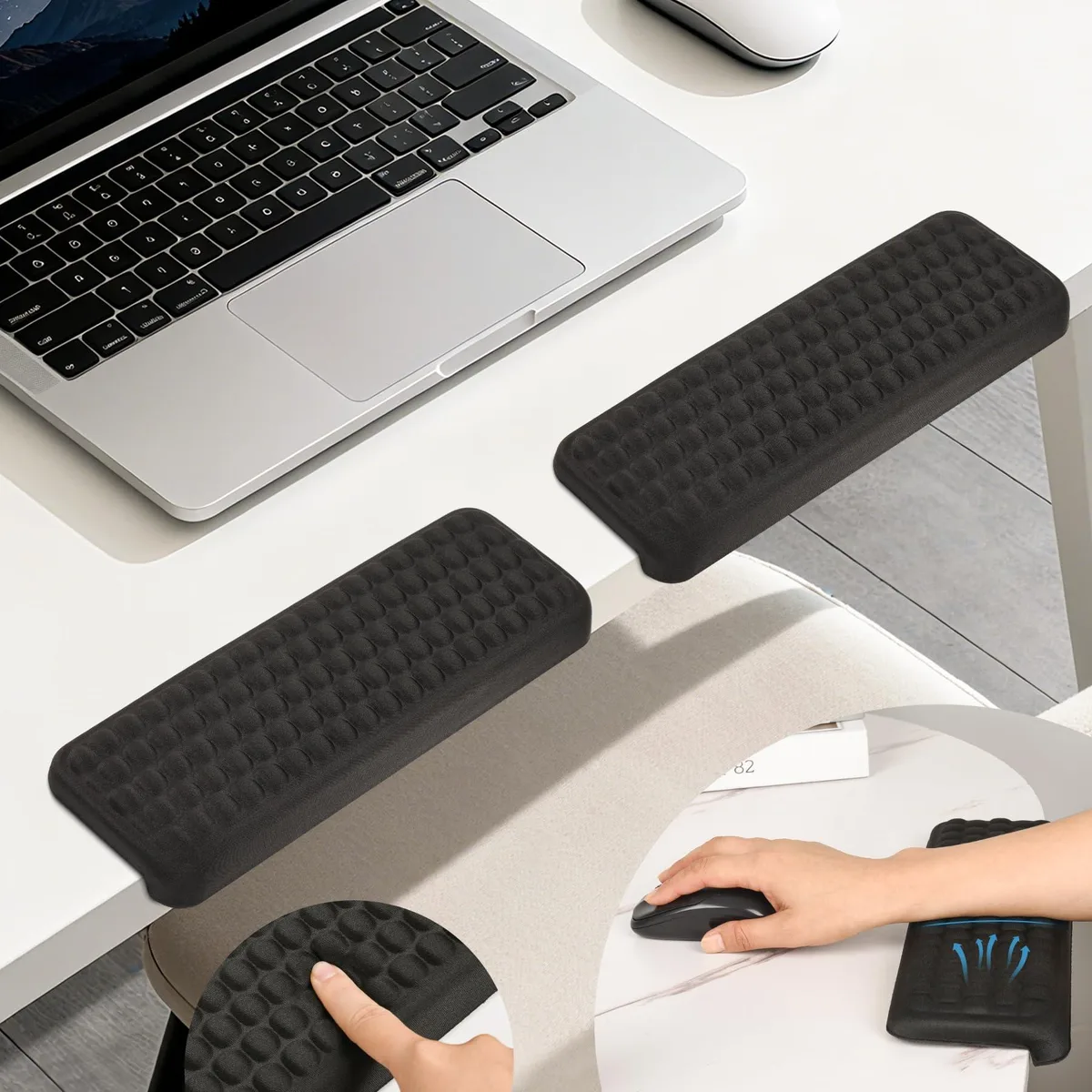  Utllsitm XGC 2-Piece L-Shaped Desk Elbow Pad 11.81 x 3.94 in — product photo