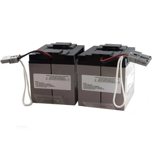 Rectangular sealed lead-acid battery cartridge with grey plastic housing and terminal posts