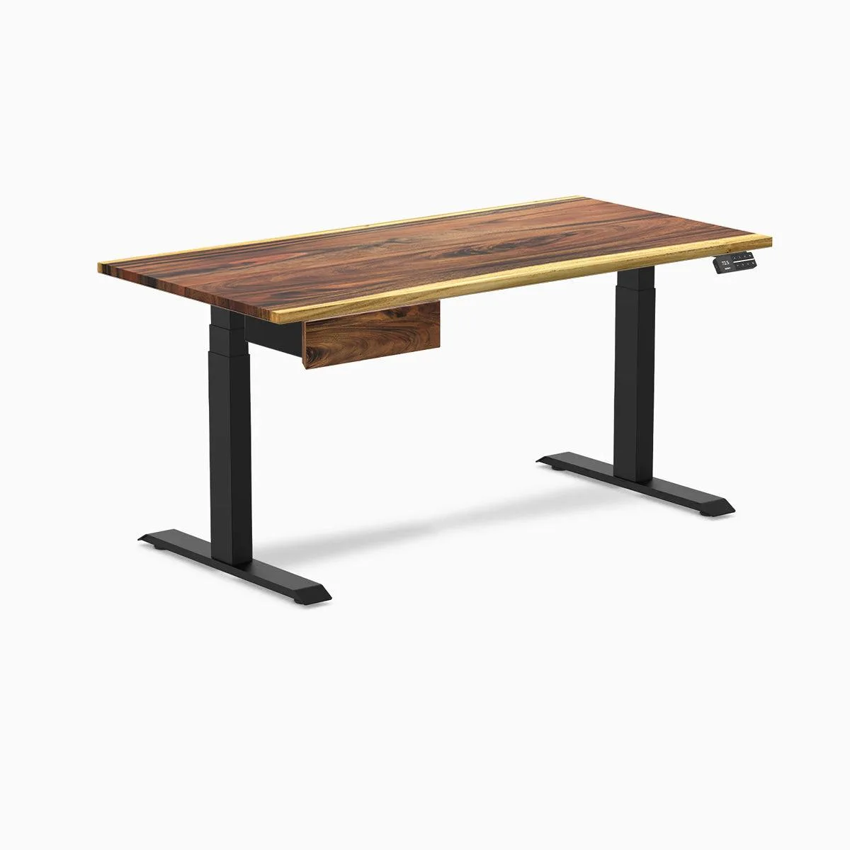 Desky Desky Dual Hardwood Standing Desk Saman 60x30 in Matte Black — product photo