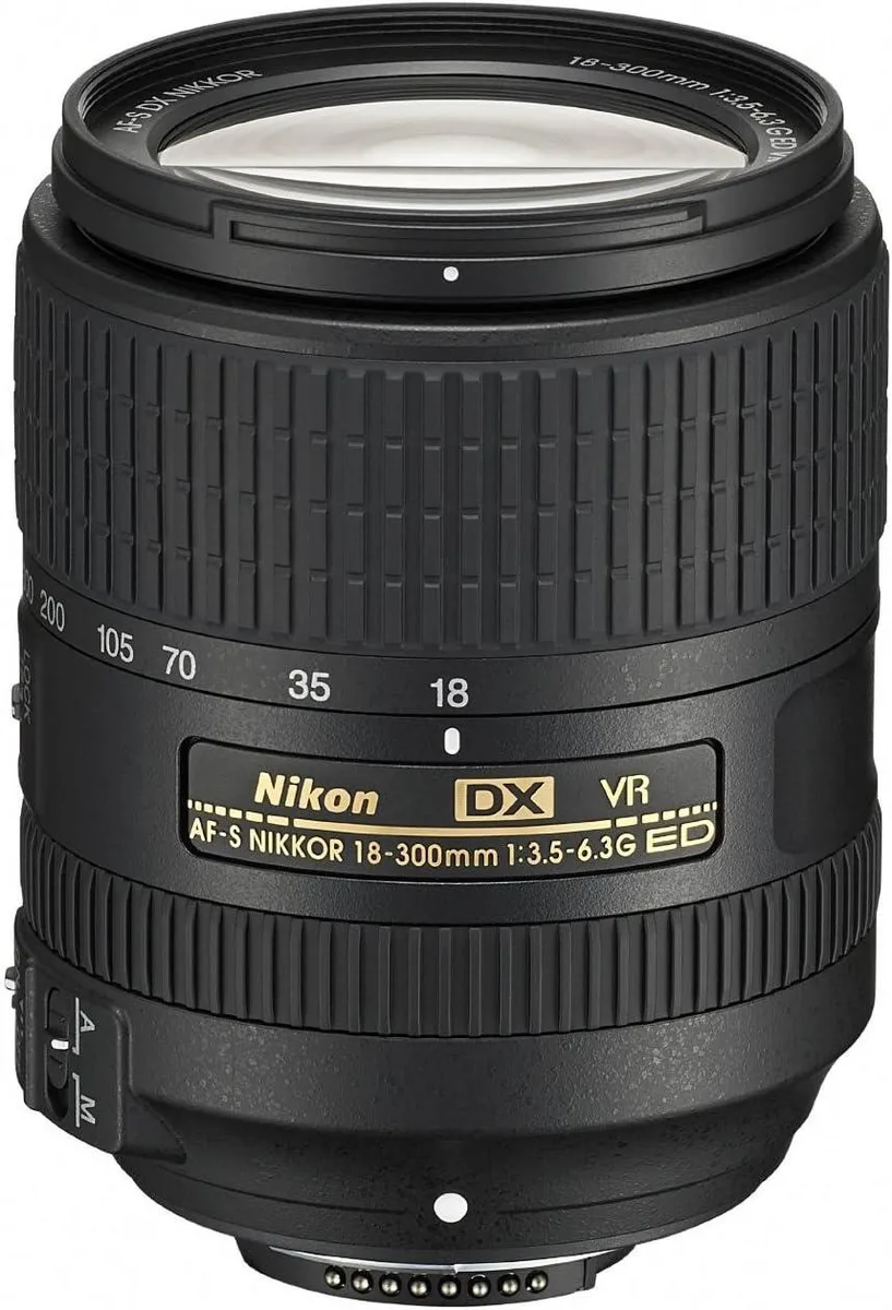 Nikon Inc Nikon AF-S DX NIKKOR 18-300mm f/3.5-6.3G ED VR camera lens — product photo