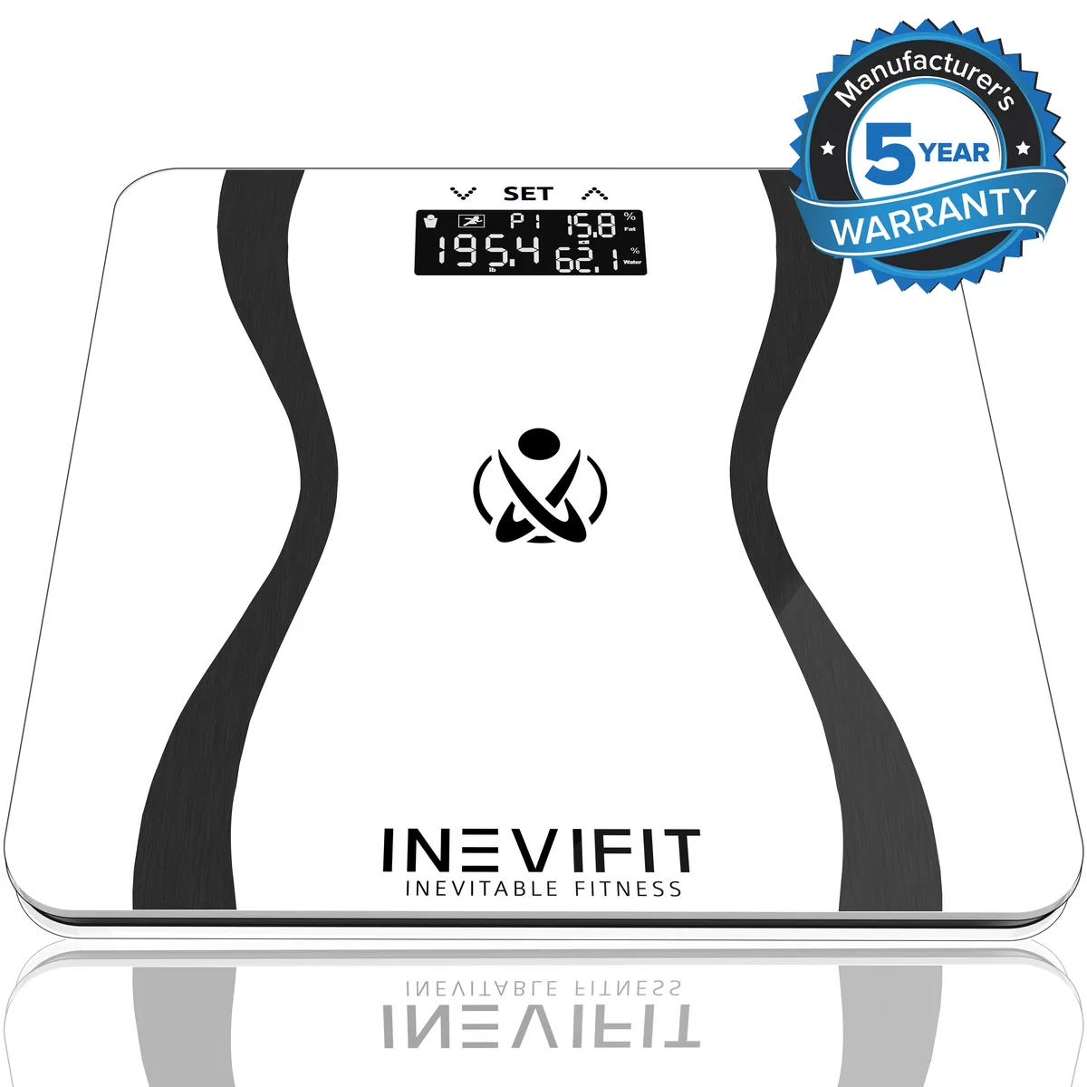 INEVIFIT LLC INEVIFIT I-BA001W Bath Scale White 400 lbs — product photo