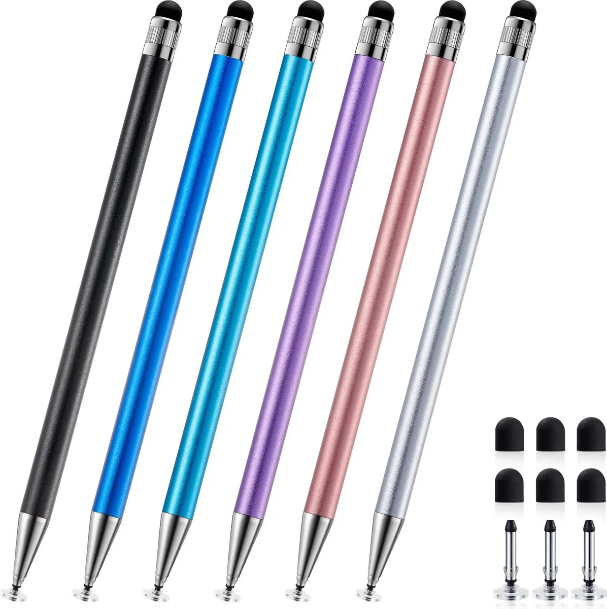  ChaoQ 2-in-1 Stylus Pens 6 Mix Colour Pack of 6 — product photo