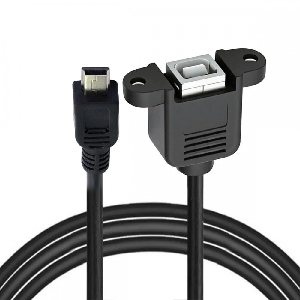 Vszerda Vszerda Mini USB B 5-Pin Male to USB 2.0 B Female Panel Mount Cable 30cm — product photo