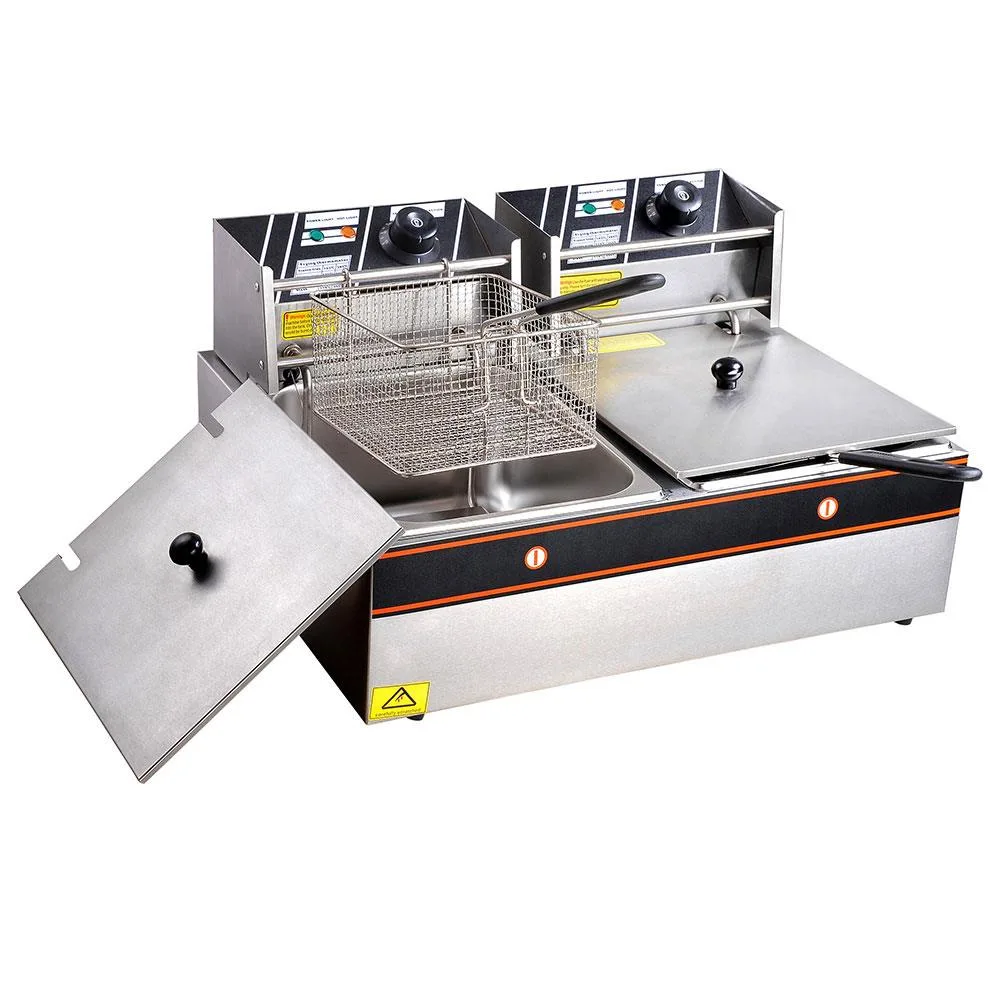 Yescom USA, Inc. Yescom USA, Inc. 26FRY001-D5000Y 24L 5000W Dual Tank Fryer — product photo