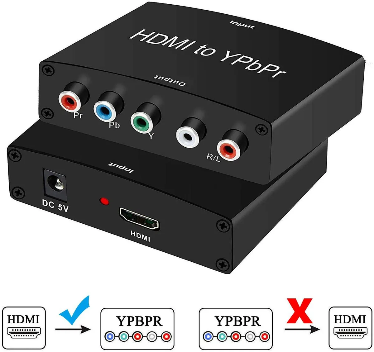 Jansicotek Jansicotek HDMI to YPbPr 5RCA RGB Adapter 1080P — product photo
