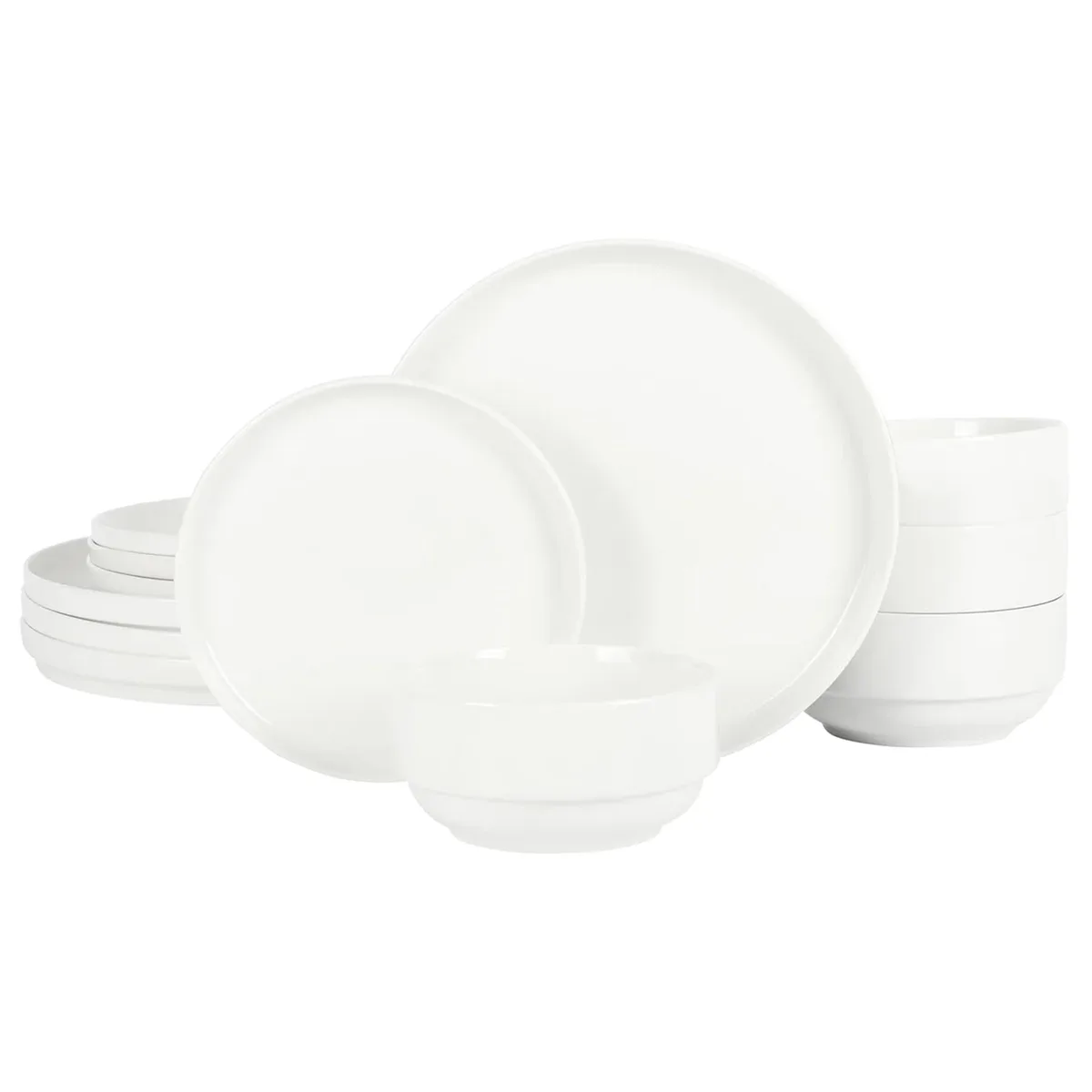 Gibson Home Gibson Home Snowscape 12 Piece Ceramic Dinnerware Set White — product photo