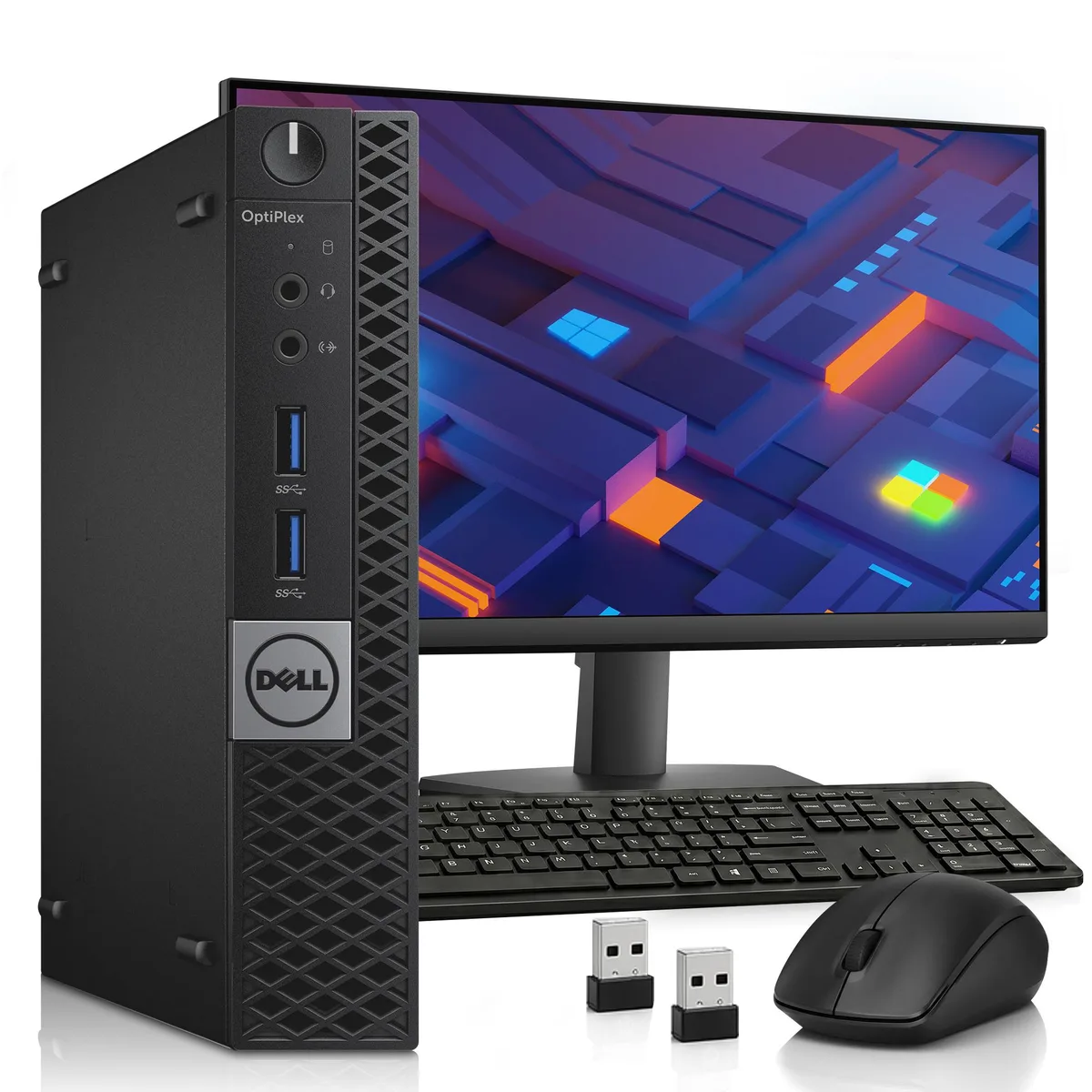 DELL DELL OptiPlex 3040 Micro i7-6700T 8GB 256GB 24in Monitor WiFi Win11 Pro — product photo