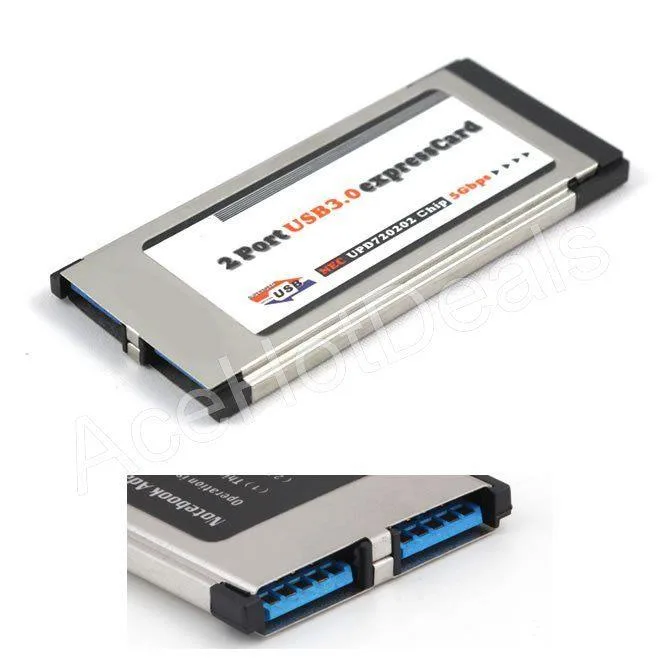 YourBestChoice YourBestChoice 34mm ExpressCard to 2 Port USB 3.0 Adapter NEC Chip — product photo
