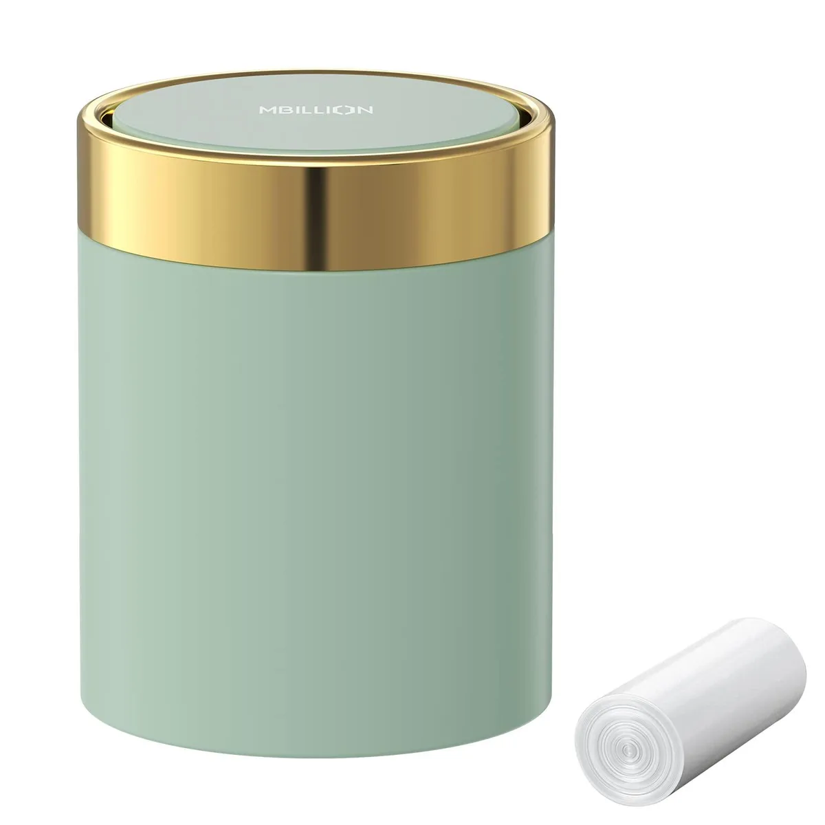 Three small white plastic bins with swing lids