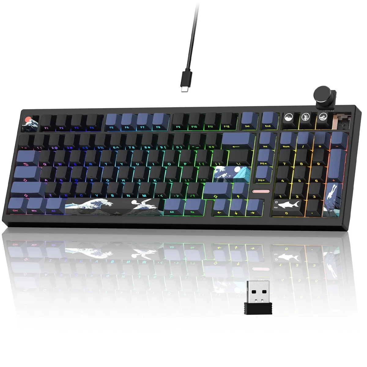 Womier Womier M99 Wireless Gaming Keyboard 101 Keys Gasket Mount 8000mAh Battery — product photo