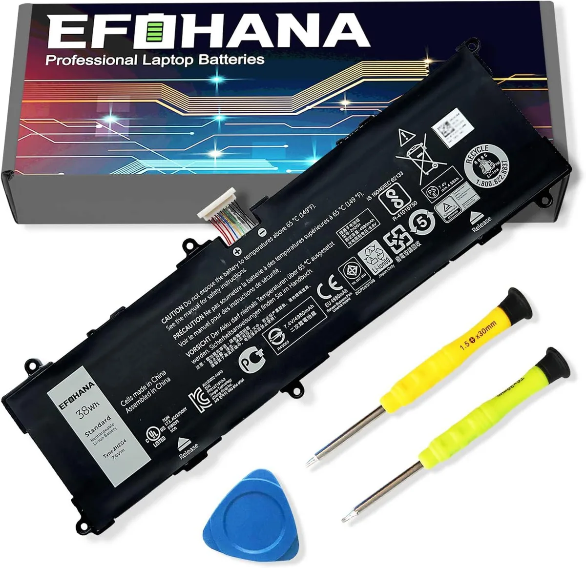NShi NShi 2H2G4 laptop battery for Dell Venue 11 Pro 7140 7.4V 38Wh 4980mAh — product photo
