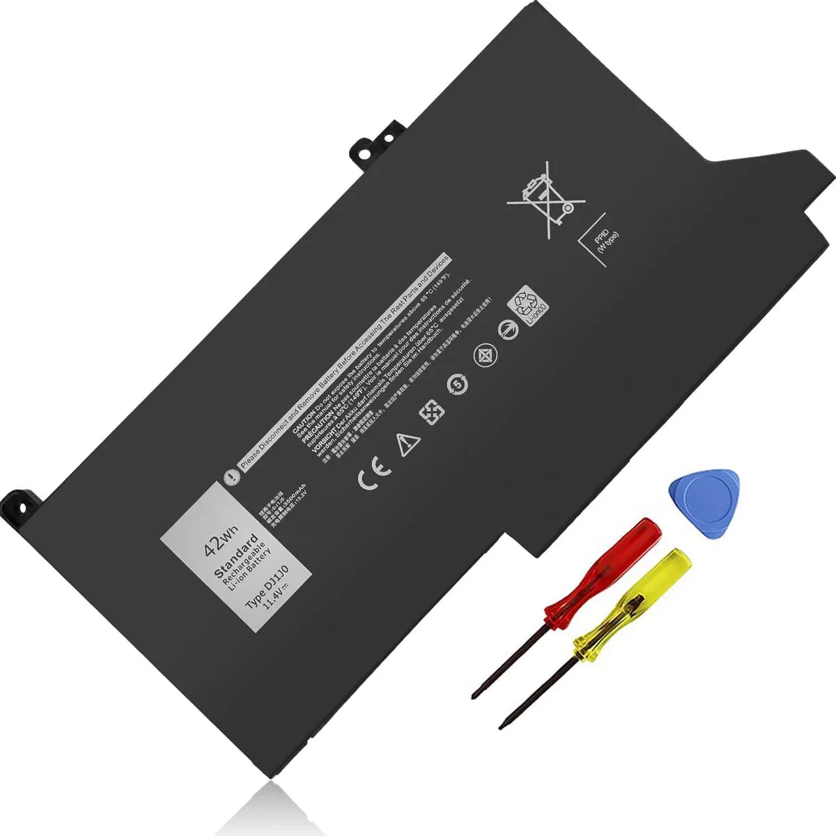 PISKEKAT PISKEKAT DJ1J0 42Wh 11.4V 3-cell laptop battery — product photo