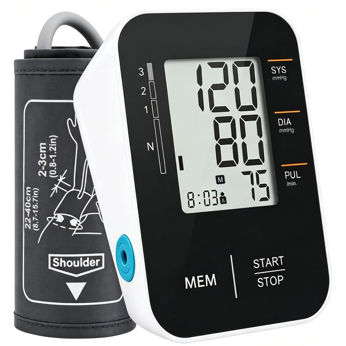  Wishlove C03A blood pressure monitor 120 memories 22-40cm cuff Black — product photo