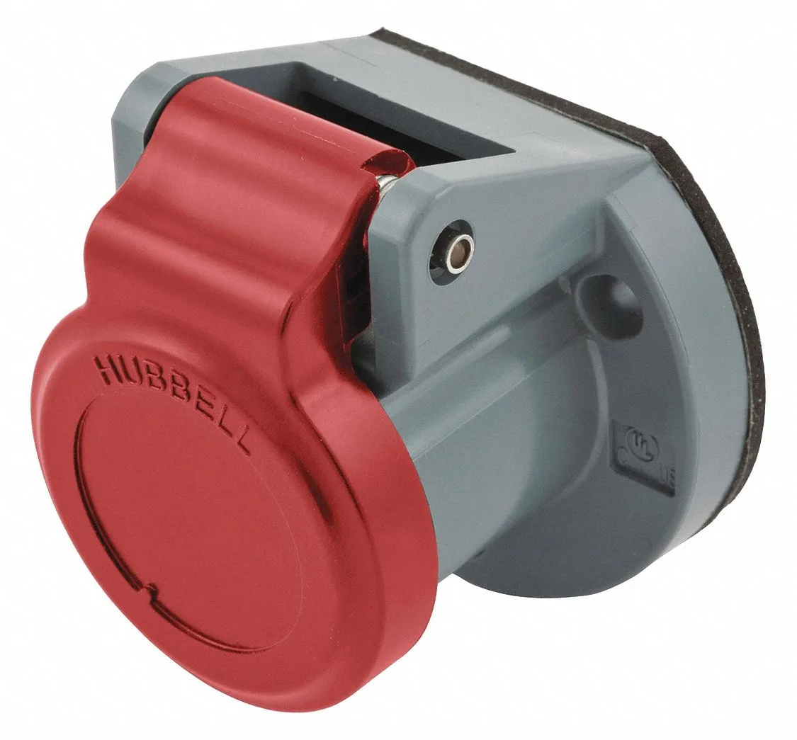 Hubbell Incorporated Hubbell Incorporated HBL15NCR Single Pole Connector Weather Cover Red — product photo