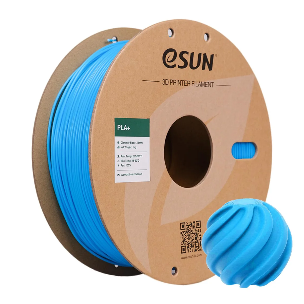 eSUN eSUN PLA+ Filament 1.75mm 1kg Light Blue — product photo