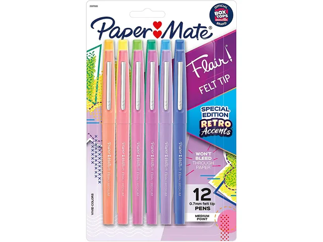 Sanford Sanford 2097888 Paper Mate Flair Retro Accents Felt Pen 0.7mm 6 Pack — product photo