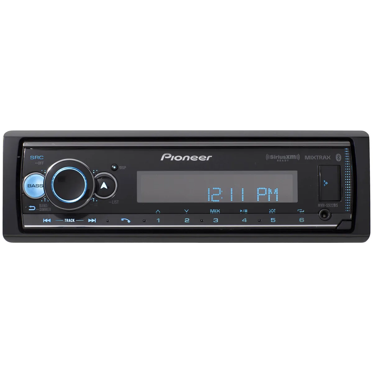 Pioneer Pioneer MVH-S522BS 1-DIN receiver with Alexa, Bluetooth, 50W x 4, 13-band EQ — product photo