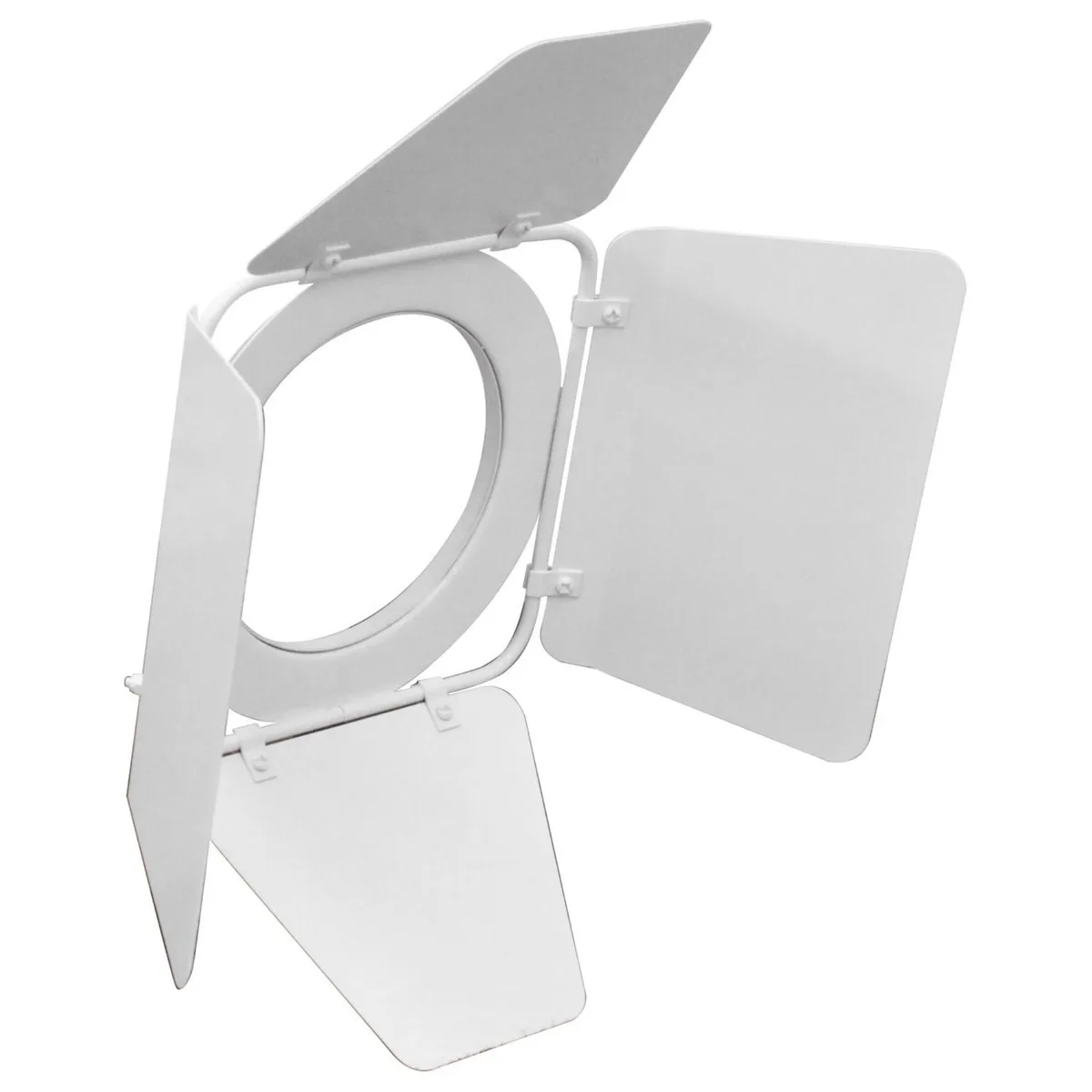 White four-leaf barn door for Par 30 light fixture