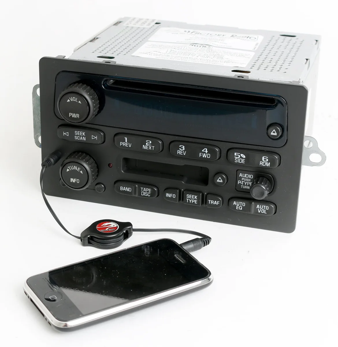 1 Factory Radio 1 Factory Radio 15104156 AM FM CD Cassette Receiver AUX — product photo