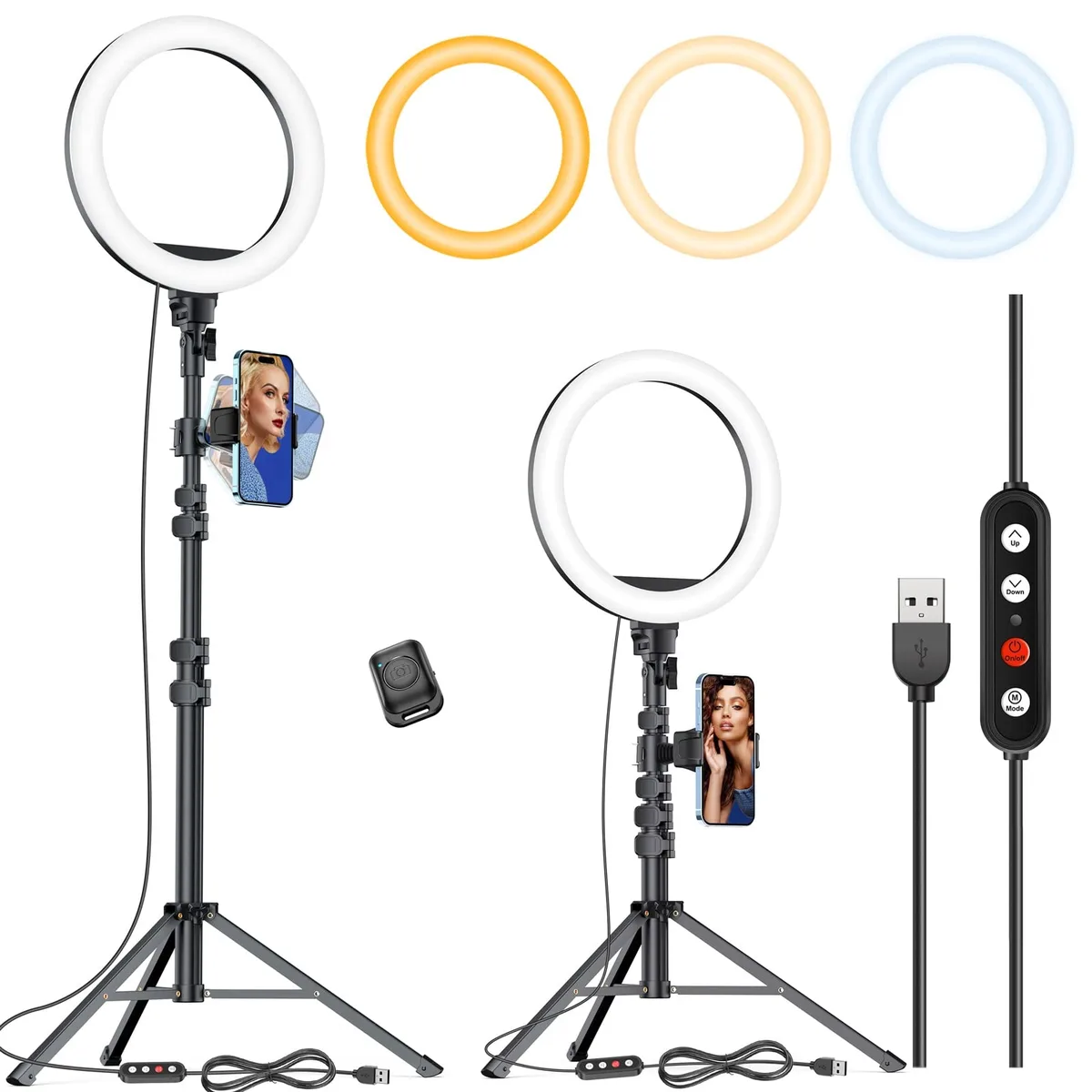 Neewer D09 10.2" Ring Light 65" Tripod Bluetooth — product photo