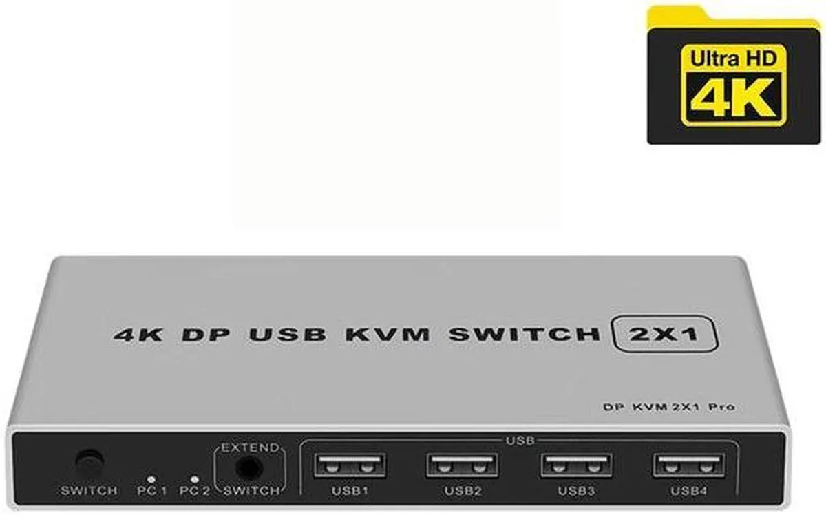Vszerda Vszerda 2-Port DP 1.4 KVM Switch 7680x4320@60Hz — product photo