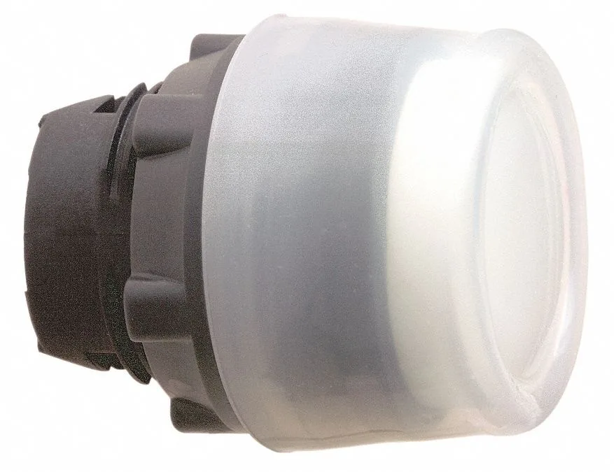 White flush push button 22 mm plastic head bezel momentary