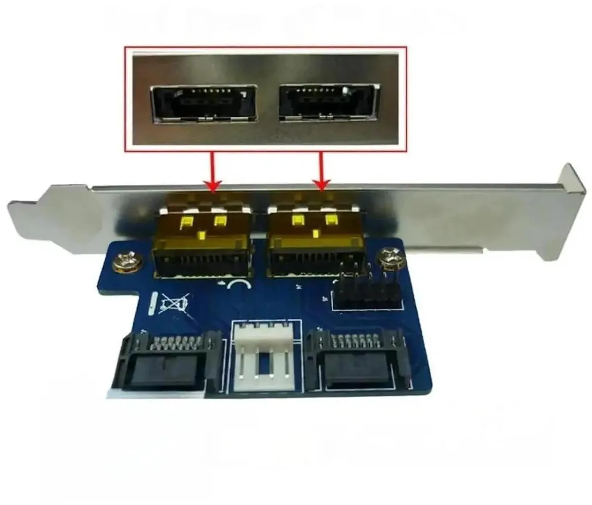 SMUGDESK SMUGDESK Dual PowerovereSATA to Dual SATA Adapter Card 2.5 — product photo