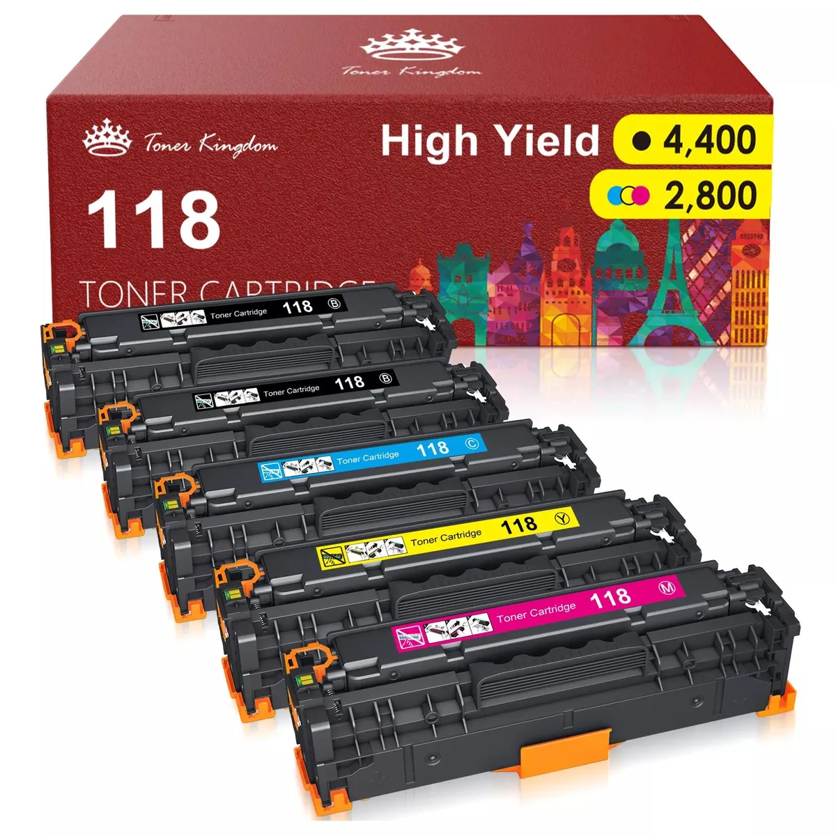 V4ink V4ink 5PK Toner Cartridge Set 118 2BK/C/M/Y — product photo