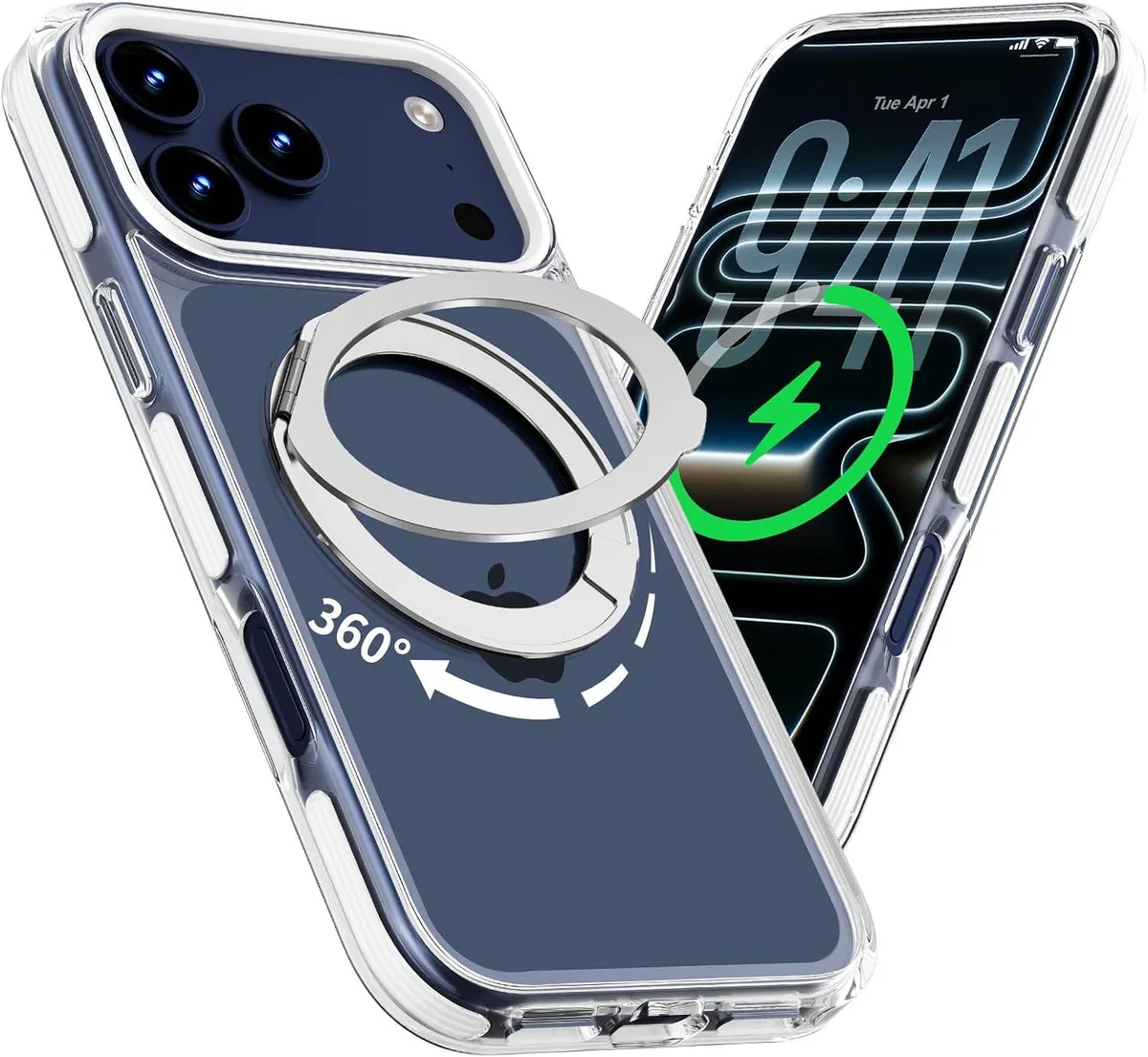 Transcend Transcend Magnetic Case iPhone 17 Pro Max 360° Spin Stand White — product photo