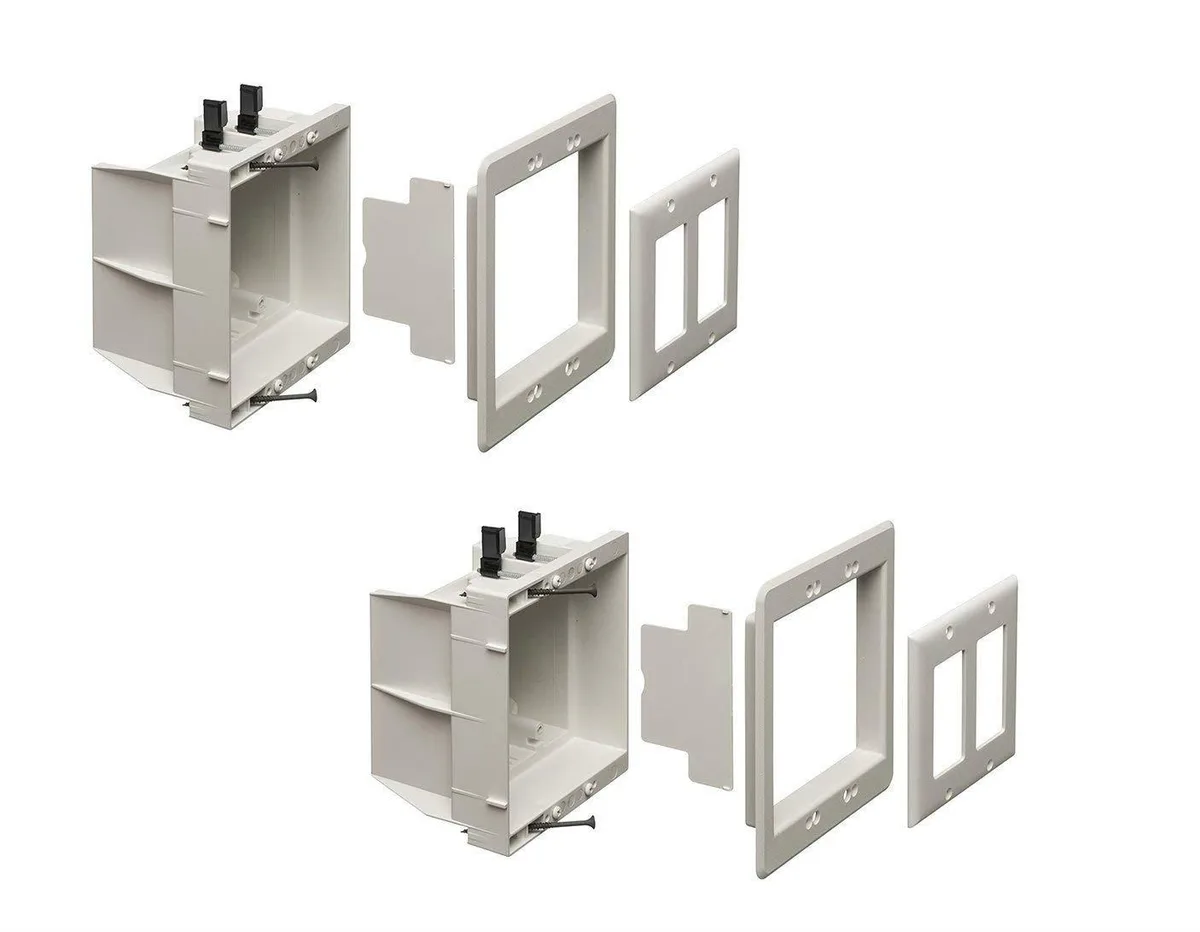 iMBAPrice iMBAPrice DVFR2W-2 2-Gang Recessed Outlet Box 2-Pack — product photo