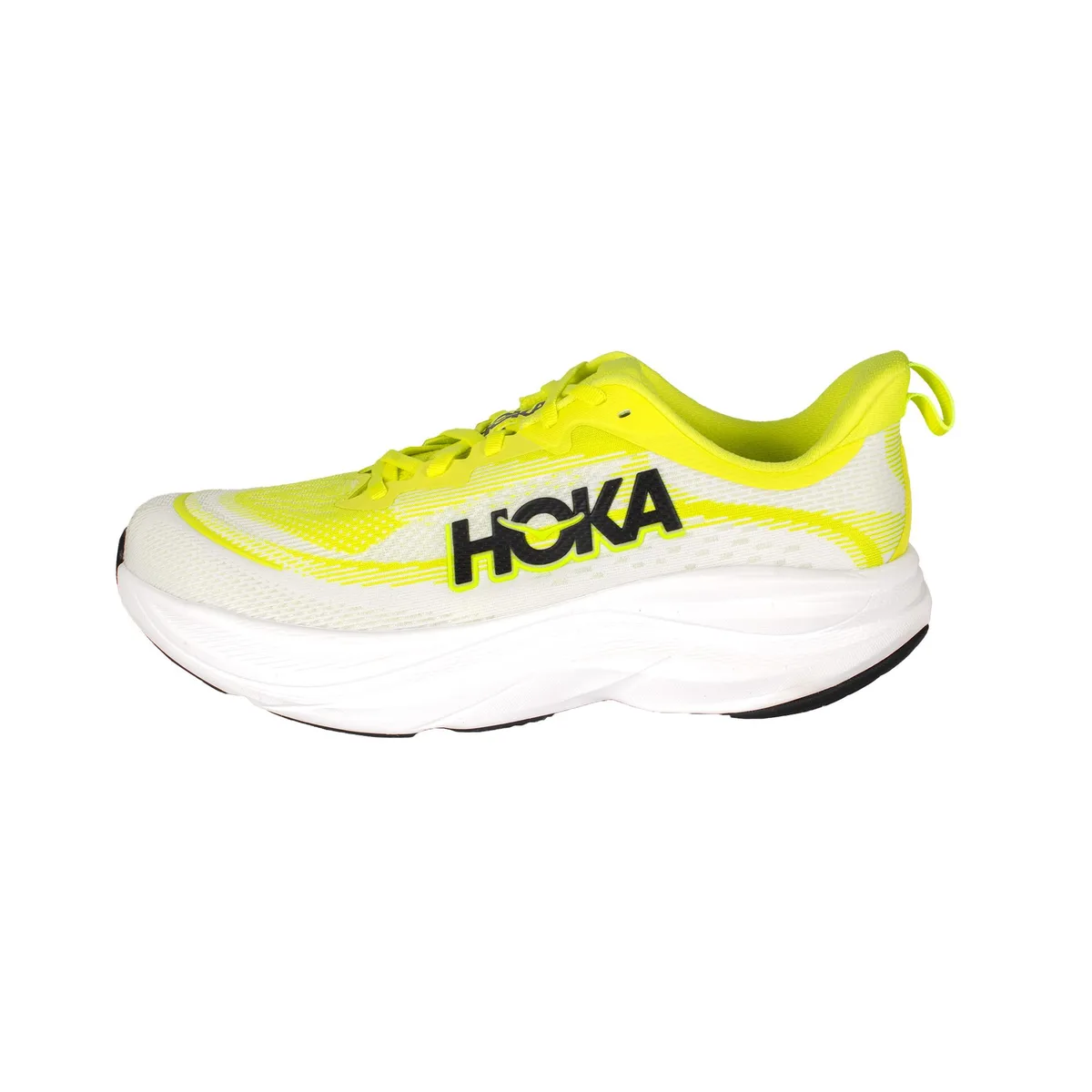 White HOKA Skyflow 11 running shoe size 3.5