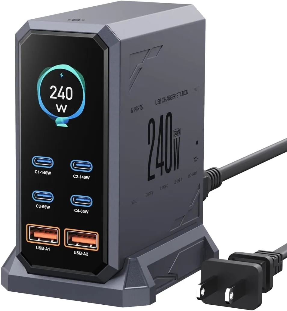 Chopmate Chopmate 240W 6-Port GaN USB-C Charger with LCD Display — product photo