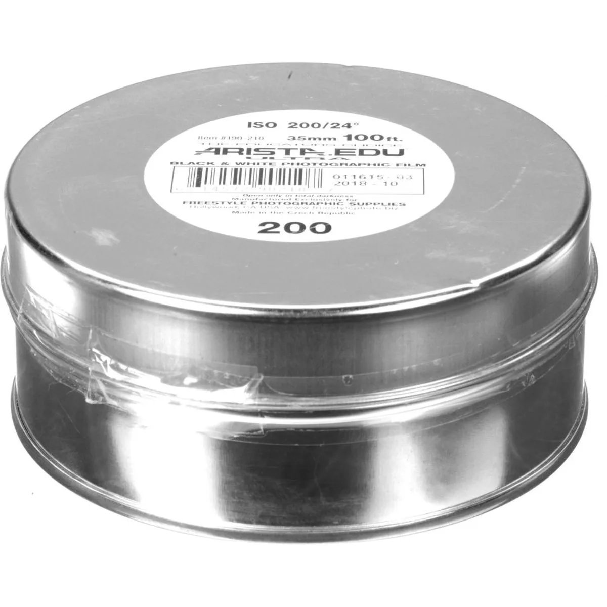 Arista Networks, Inc. Arista EDU Ultra 200 B&amp;W Negative Film 35mm 100' Roll #190210 — product photo