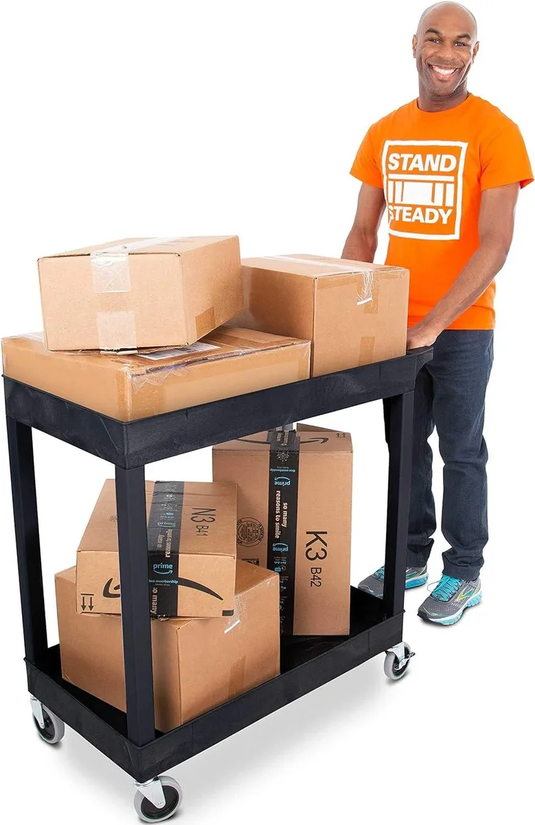 WUQ WUQ Tubstr 2 Shelf Utility Cart Black 32 x 18 — product photo