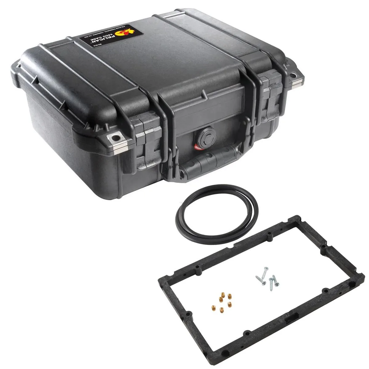 Pelican Products, Inc. Pelican 1400 Watertight Hard Case with 1400PF Panel Frame Kit, Black — product photo