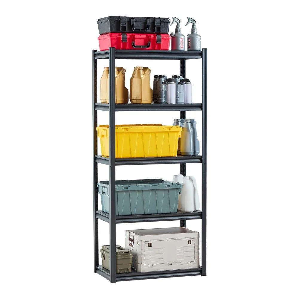 VEVOR VEVOR 2000 lbs 5 Tier Garage Shelving 18 x 32 x 72 in Black — product photo