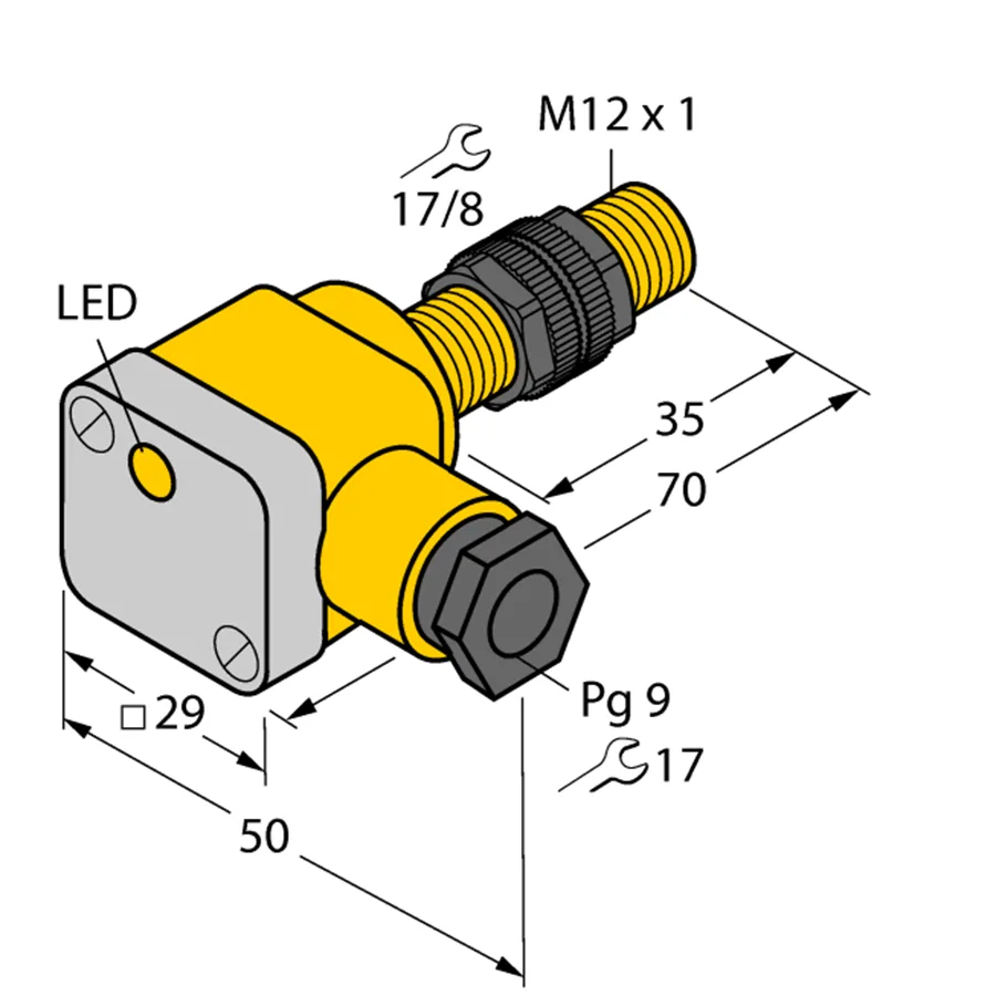 Turck Turck BI2-P12SK-Y1X 40310 M12 NAMUR inductive sensor — product photo