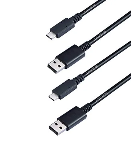 JAVEX JAVEX USB Type-C to A Cable 10FT 2-Pack Aluminum Silver — product photo