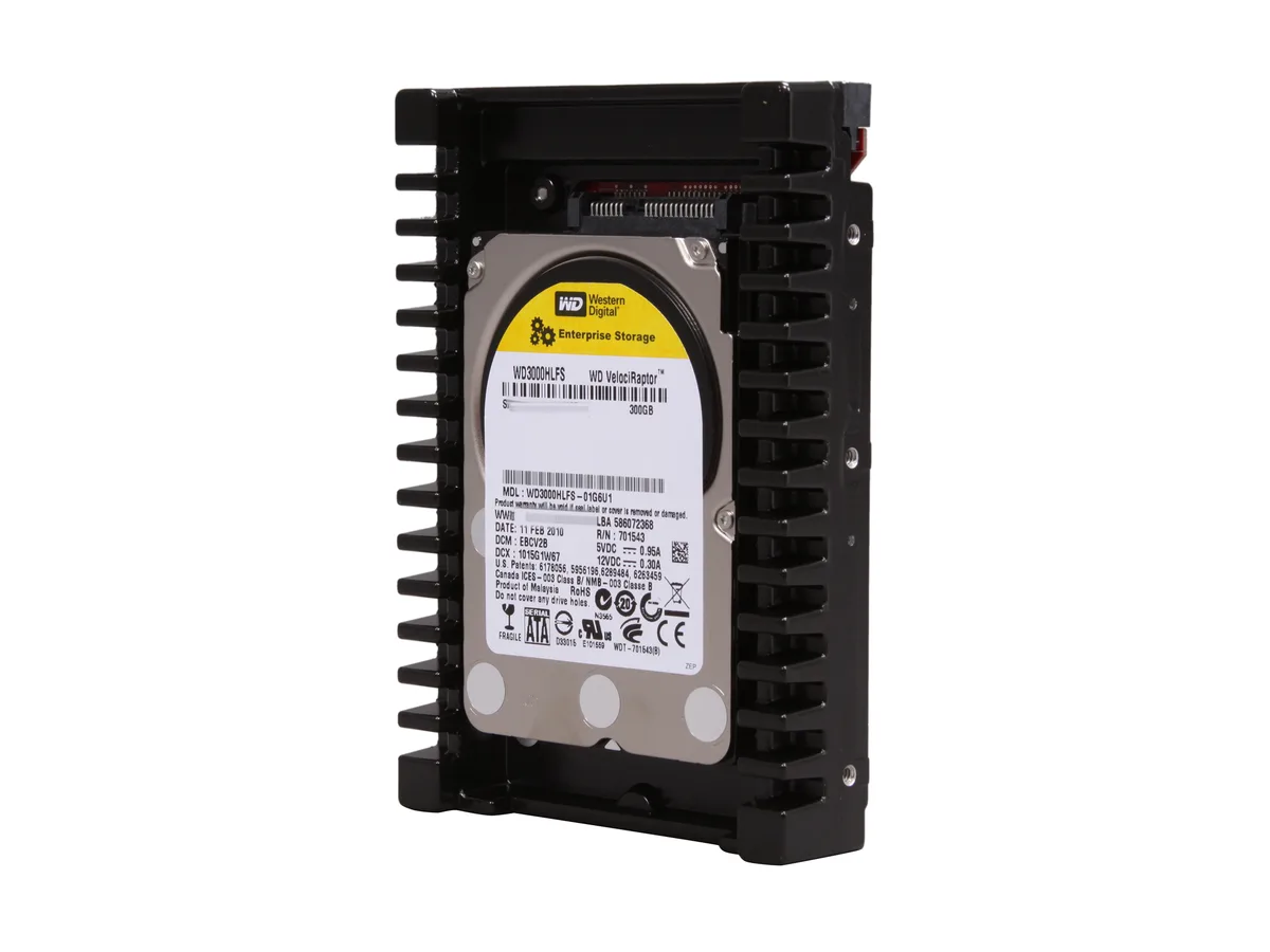 Western Digital Western Digital WD3000HLFS VelociRaptor 300GB 10000 RPM 16MB SATA 3.0Gb/s 3.5" internal hard drive — product photo