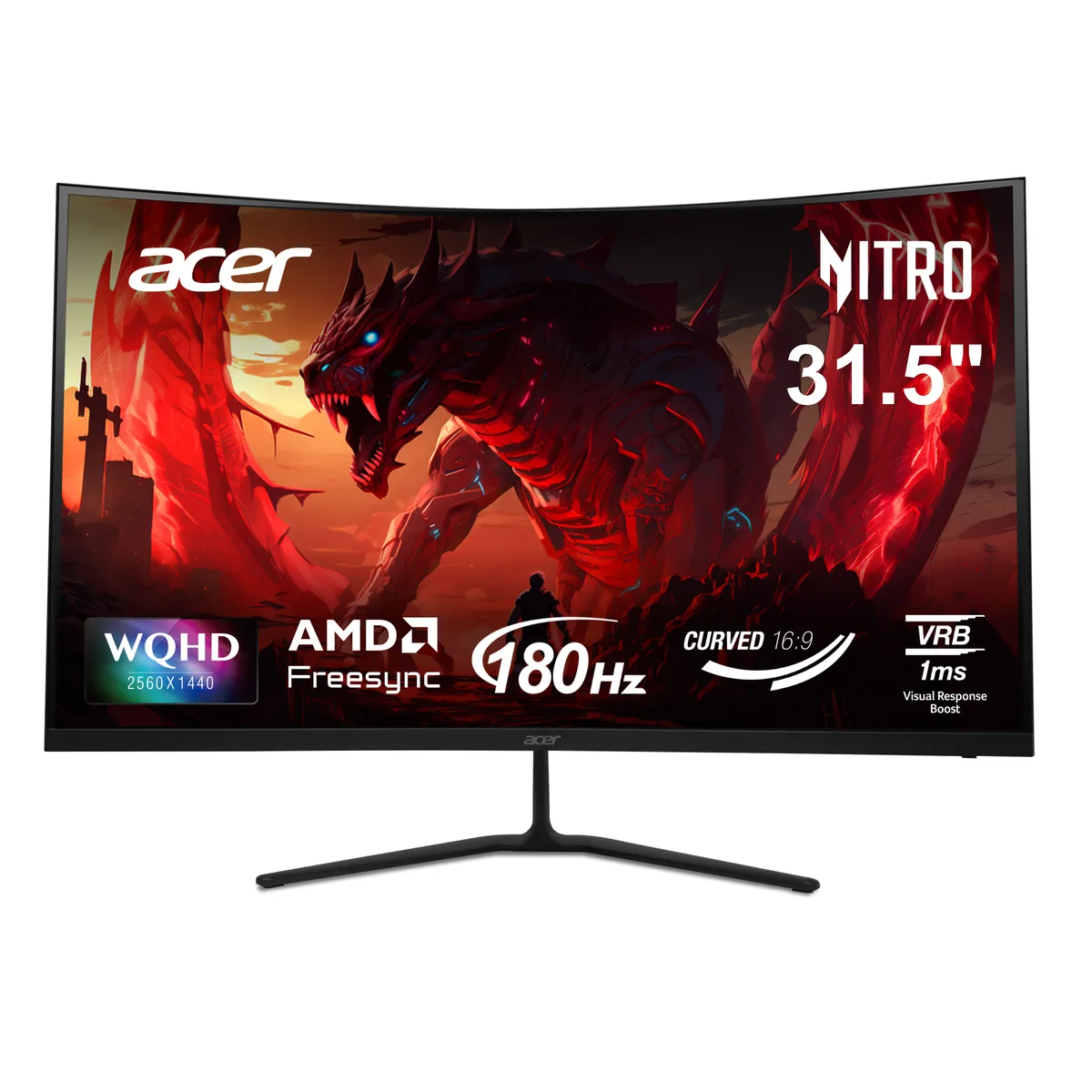 Acer America Acer America UM.HE3AA.101 Nitro ED323QU P1bmiipx 31.5" 2560x1440 180Hz 1000R curved gaming monitor — product photo