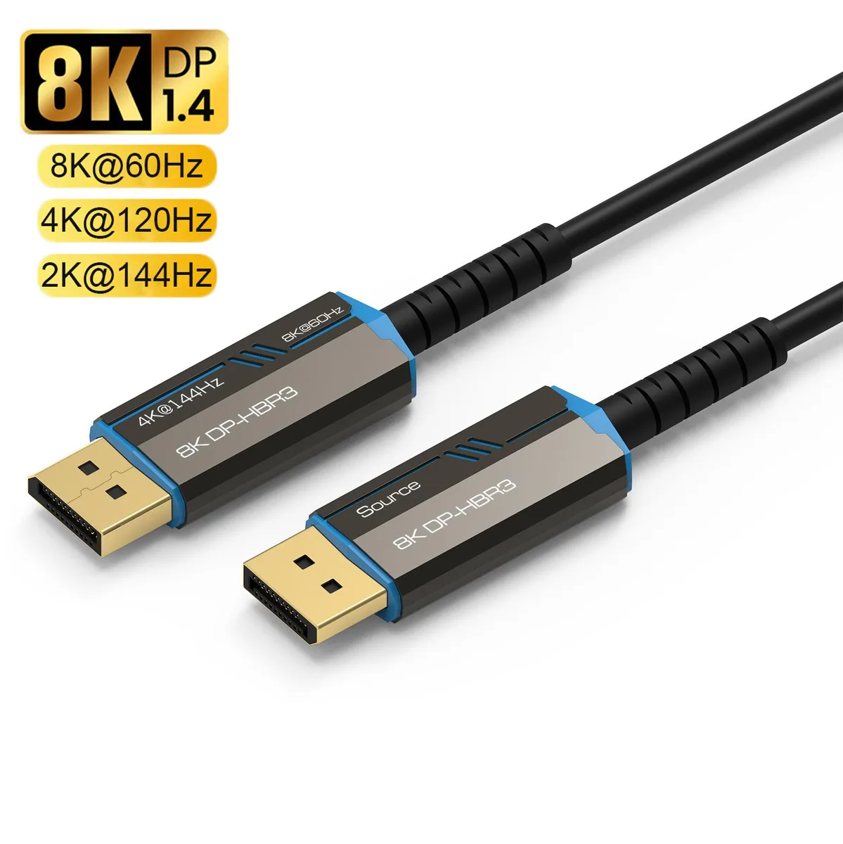Jansicotek Jansicotek TJ-A077 DisplayPort 1.4 fiber optic cable 330 ft — product photo