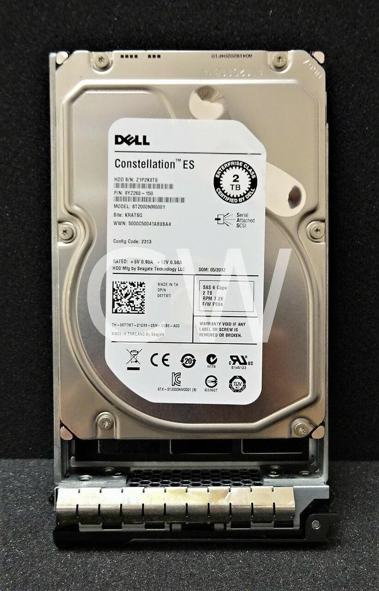 DELL DELL 2TB 7.2K SAS 6G LFF 3.5 internal hard drive — product photo