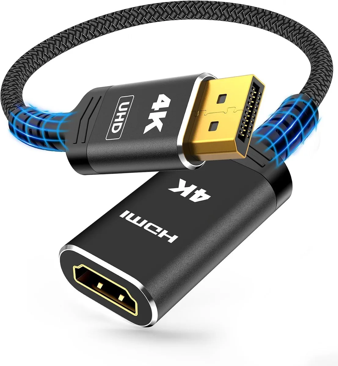 Boxwave Boxwave 4K DisplayPort to HDMI Adapter Passive Black audio adapter — product photo